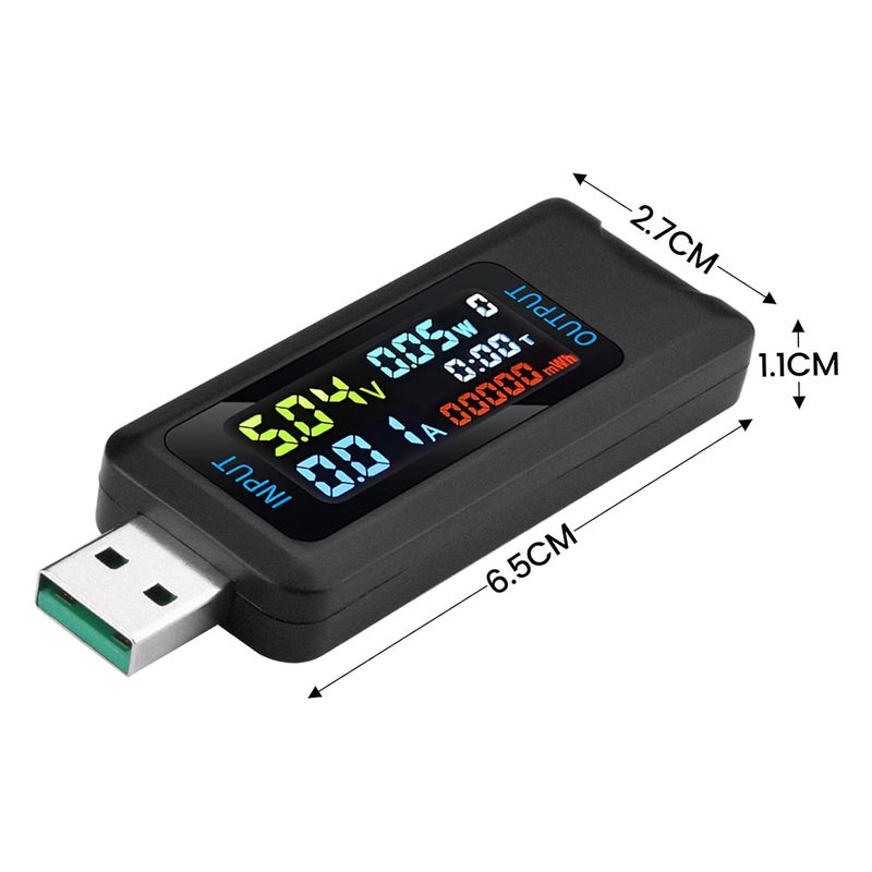 FORIOT USB Tester Multi-Functional Digital Tester DC 4.5-36V 0-8A Current Voltage Meter Power Capacity Tester Supports Multiple Fast Charging Protocols - Image 2